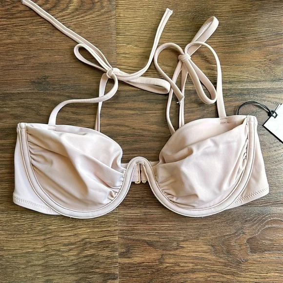 NWT Shade & Shore Bikini Top Light Pink Blush | Underwire Bikini Top | 34B - Picture 2 of 8